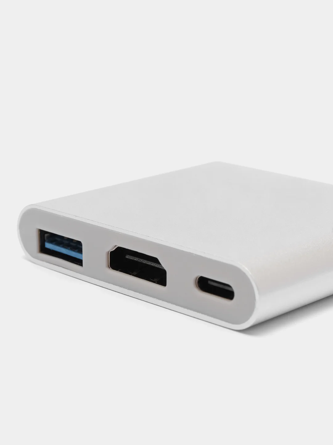 Серебряный адаптер переходник,  Концентратор, HUB для Macbook, Type-c to USB, Type-c to HDMI