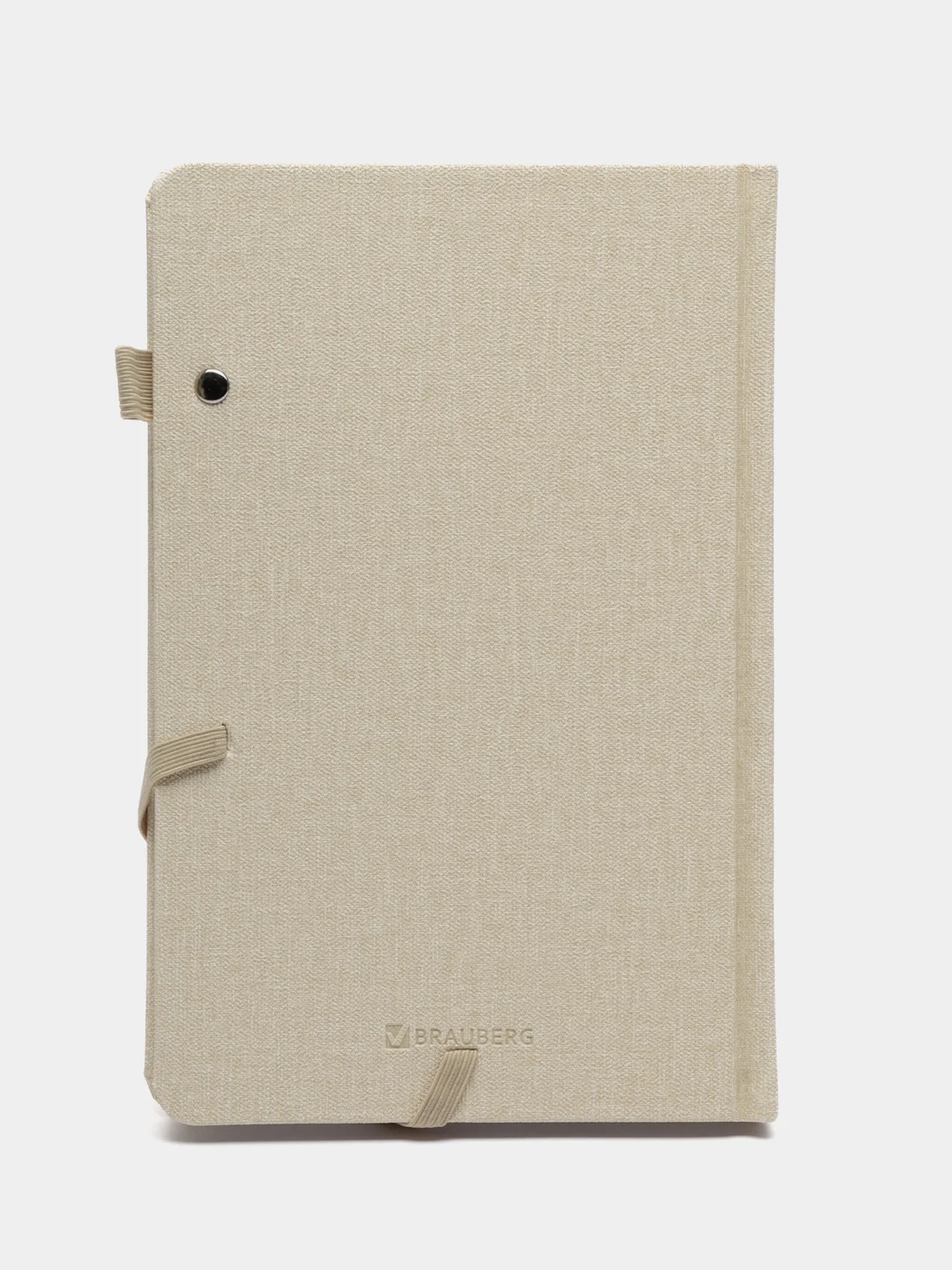 Ежедневник недатированный BRAUBERG Finest, А5, резинка, 138 x 213 мм, 136 л, бежевый