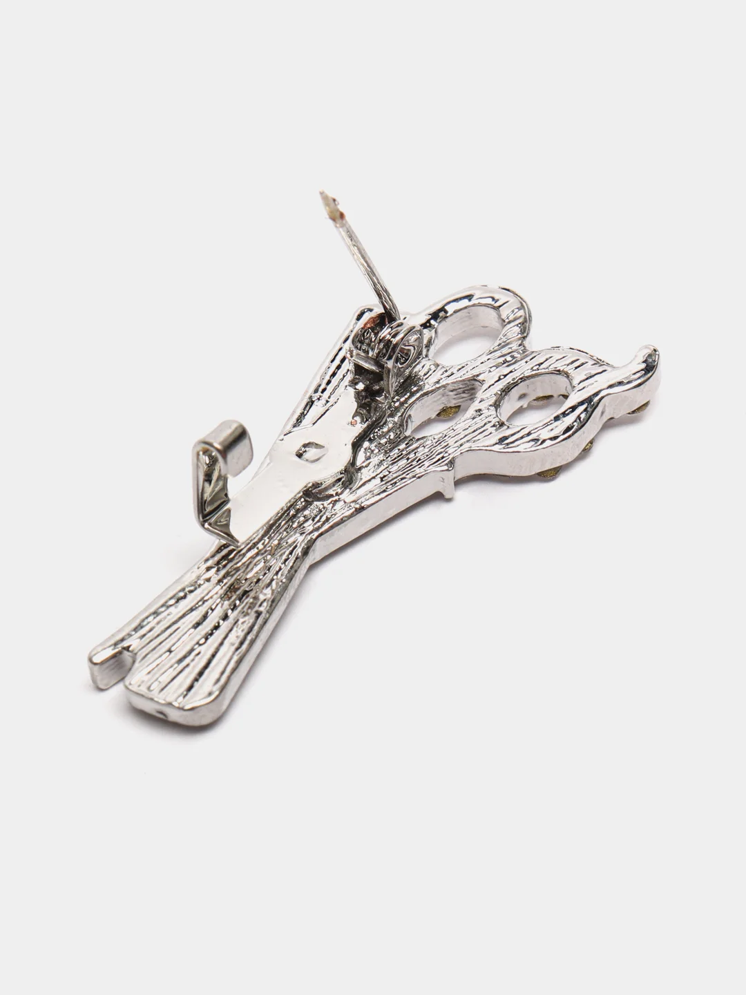 Серебряный брошь "Ножницы", 2 цвета