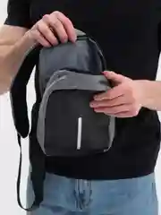 Серый сумка рюкзак, на плечо, мужская