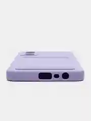 Сиреневый чехол для OPPO A17 / A17K, Оппо А17 / 17К, с карманом для карт, прозрачный
