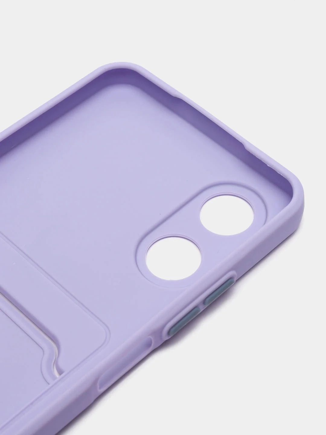 Сиреневый чехол для OPPO A17 / A17K, Оппо А17 / 17К, с карманом для карт, прозрачный
