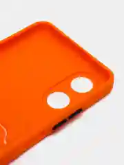 Оранжевый чехол для OPPO A17 / A17K, Оппо А17 / 17К, с карманом для карт, прозрачный