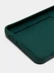 Зеленый чехол для OPPO A17 / A17K, Оппо А17 / 17К, с карманом для карт, прозрачный