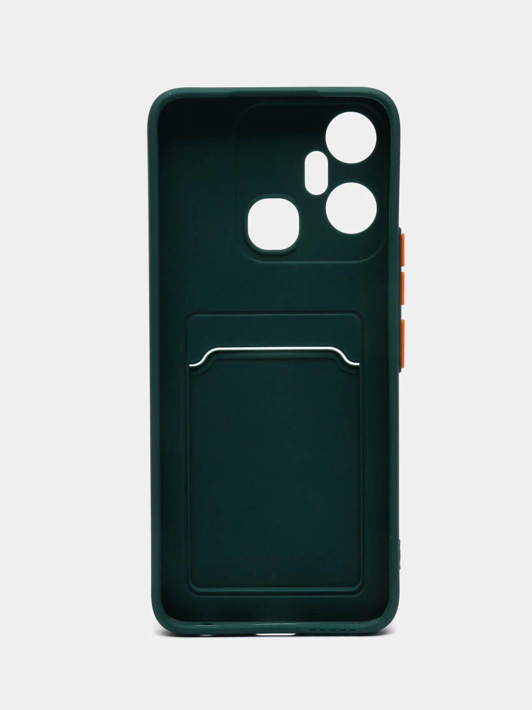 Зеленый чехол для Infinix Smart 6 Plus, с карманом для карт (Смарт 6 Плюс)