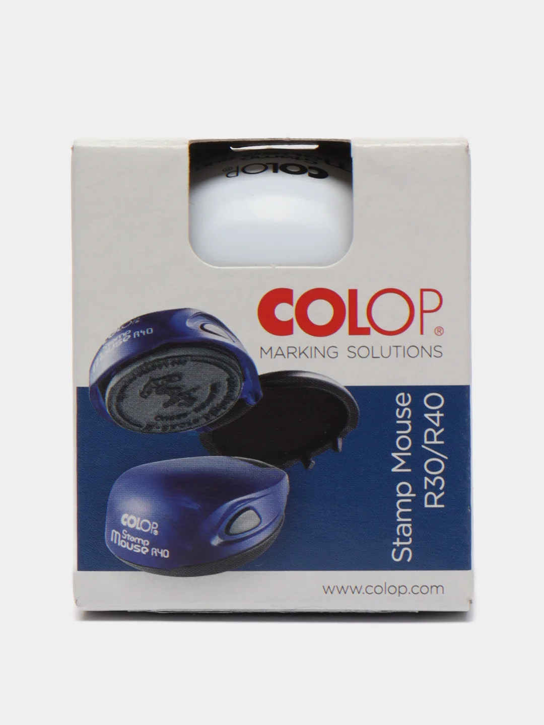 Белый карманная  оснастка Colop Mouse R40