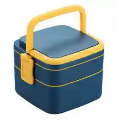 Ланч-бокс с двумя контейнерами и ложкой