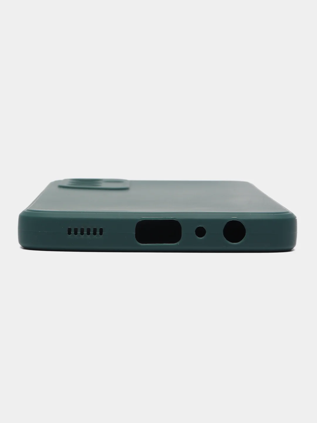 Зеленый чехол ROSCO для Samsung Galaxy M13, матовый, силиконовый, бортик вокруг камер