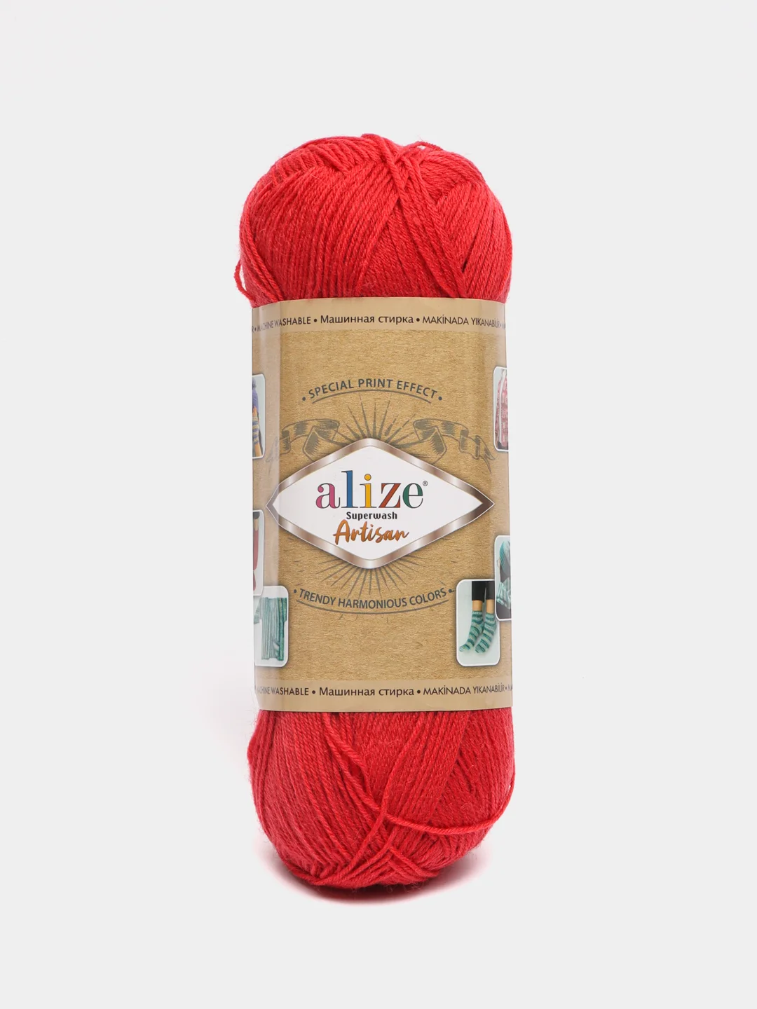 Коралловый пряжа Alize Superwash Artisan, шерсть, полиамид, 100 г, 420 м