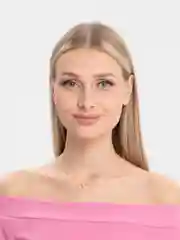 Золотой колье на шею с подвеской-кулоном на цепочке "Два кольца бесконечность"