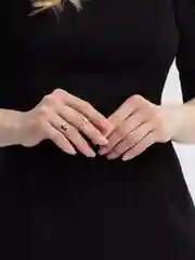 Серебряный кольца с сердцем, парные, 2 штуки