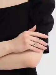Серебряный кольца с сердцем, парные, 2 штуки