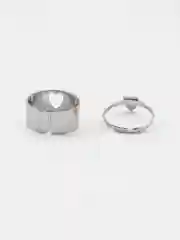 Серебряный кольца с сердцем, парные, 2 штуки