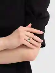 Серебряный кольца с луной, парные, 2 штуки