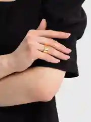 Золотой кольца со самолетом, парные, 2 штуки