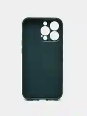 Темно-синий силиконовый чехол с защитой камеры для iPhone 7, 8, 13/Pro/Max,с рисунком из органического стекла
