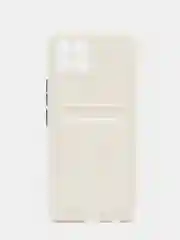 Белый силиконовый чехол для Infinix Smart 6 HD (Смарт 6 Хд), с карманом для карт