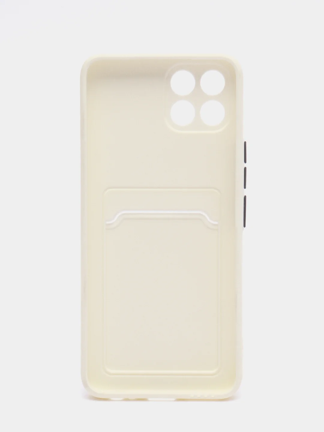 Белый силиконовый чехол для Infinix Smart 6 HD (Смарт 6 Хд), с карманом для карт