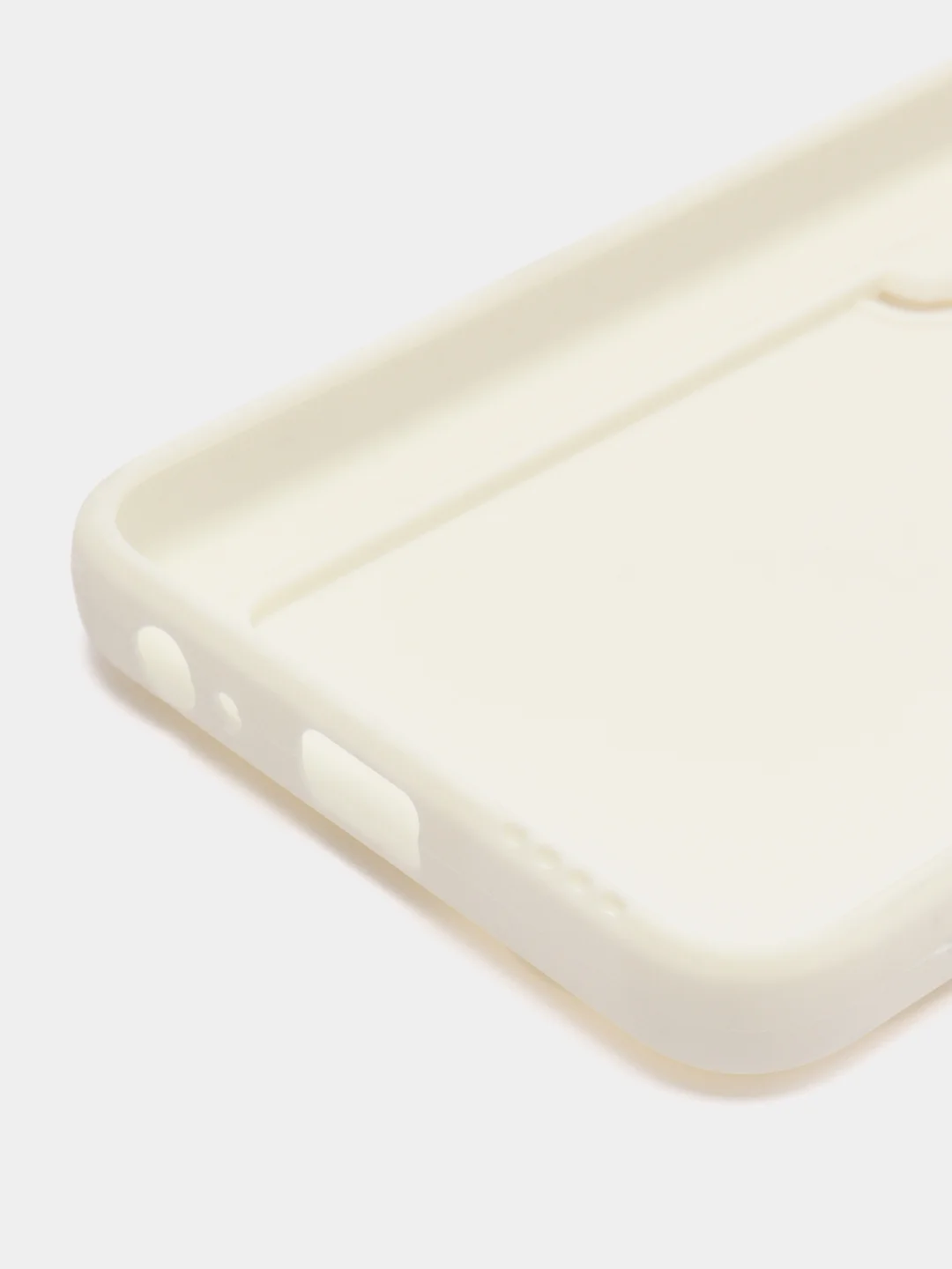 Белый силиконовый чехол для Infinix Smart 6 HD (Смарт 6 Хд), с карманом для карт