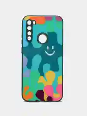 Темно-синий силиконовый чехол с защитой камеры Xiaomi Redmi Note 8 21 рисунком,из органического стекла