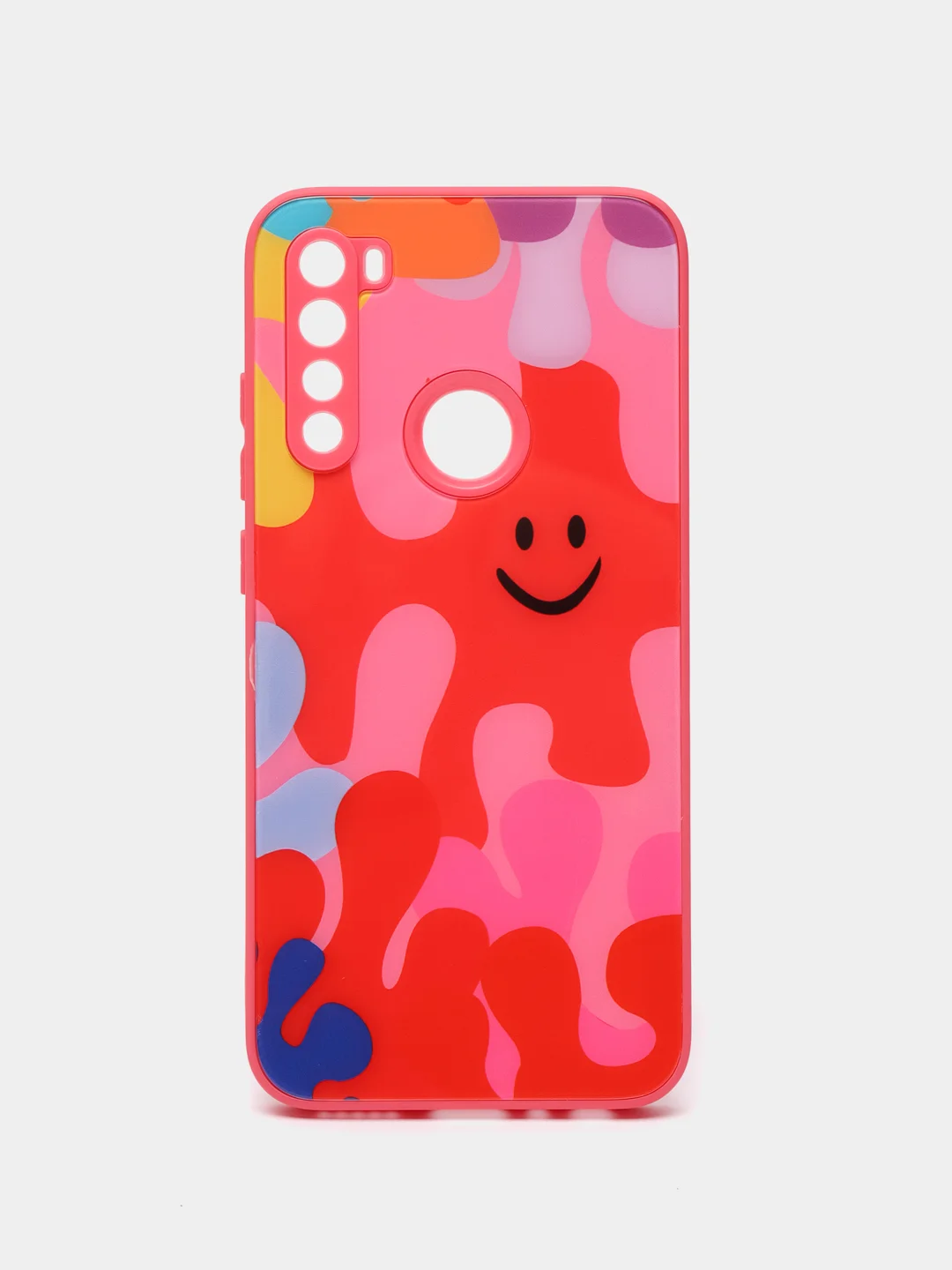 Вишнёвый силиконовый чехол с защитой камеры Xiaomi Redmi Note 8 21 рисунком,из органического стекла