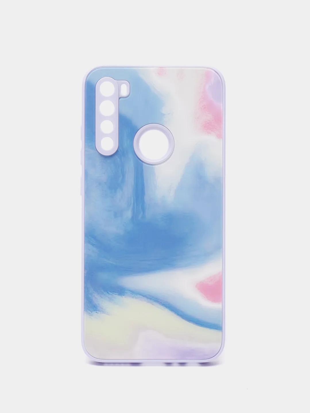 Синий силиконовый чехол с защитой камеры Xiaomi Redmi Note 8 21 рисунком,из органического стекла