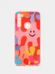 Оранжевый силиконовый чехол с защитой камеры Xiaomi Redmi Note 8 21 рисунком,из органического стекла