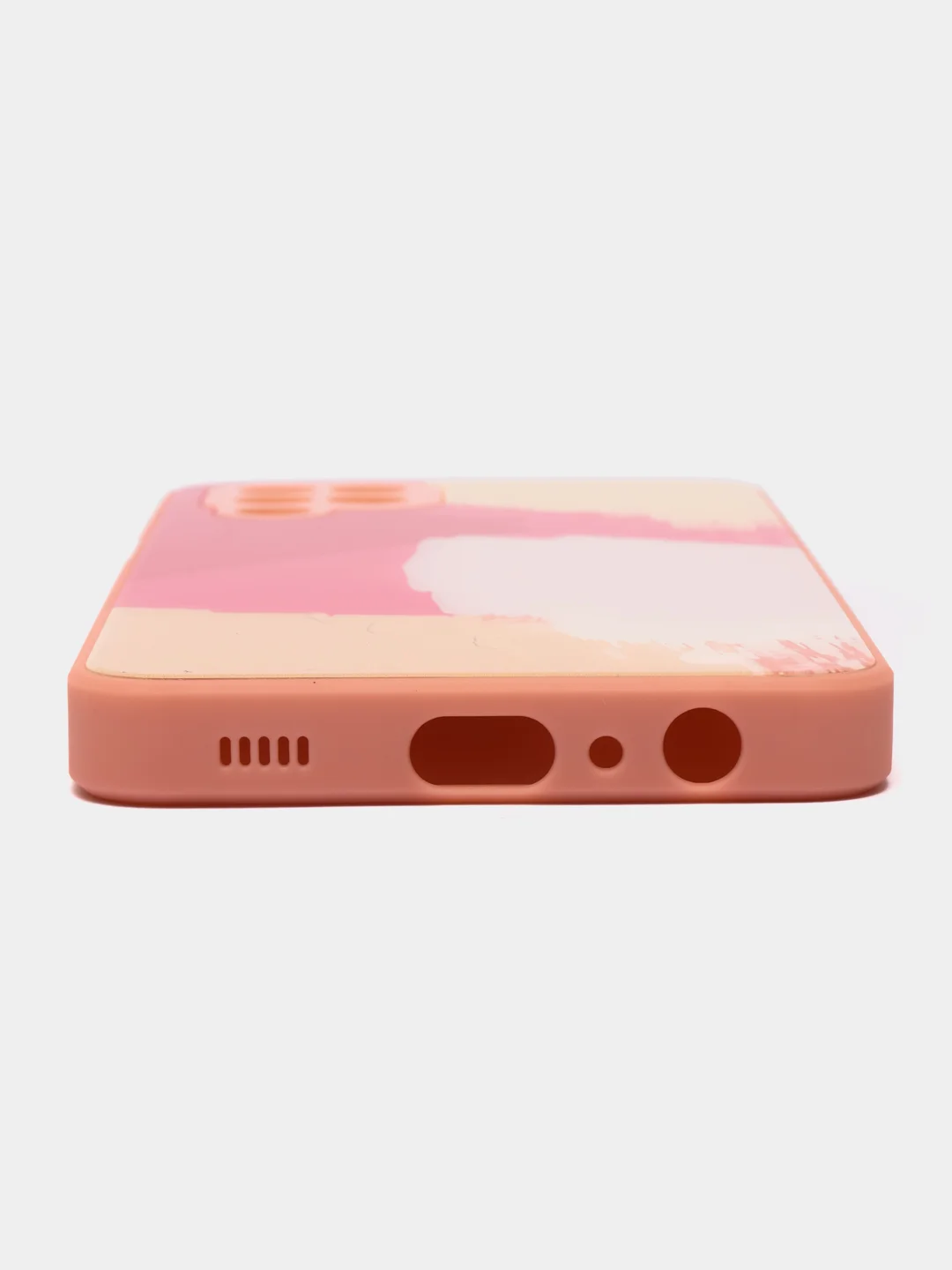 Пастельно-коралловый силиконовый чехол Samsung A03S, M32, A22, с защитой камеры, с защитой камеры
