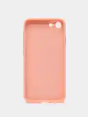 Пастельно-коралловый силиконовый чехол с защитой камеры для iPhone 7, 8, 13/Pro/Max,с рисунком из органического стекла