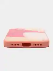 Пастельно-коралловый силиконовый чехол с защитой камеры для iPhone 7, 8, 13/Pro/Max,с рисунком из органического стекла