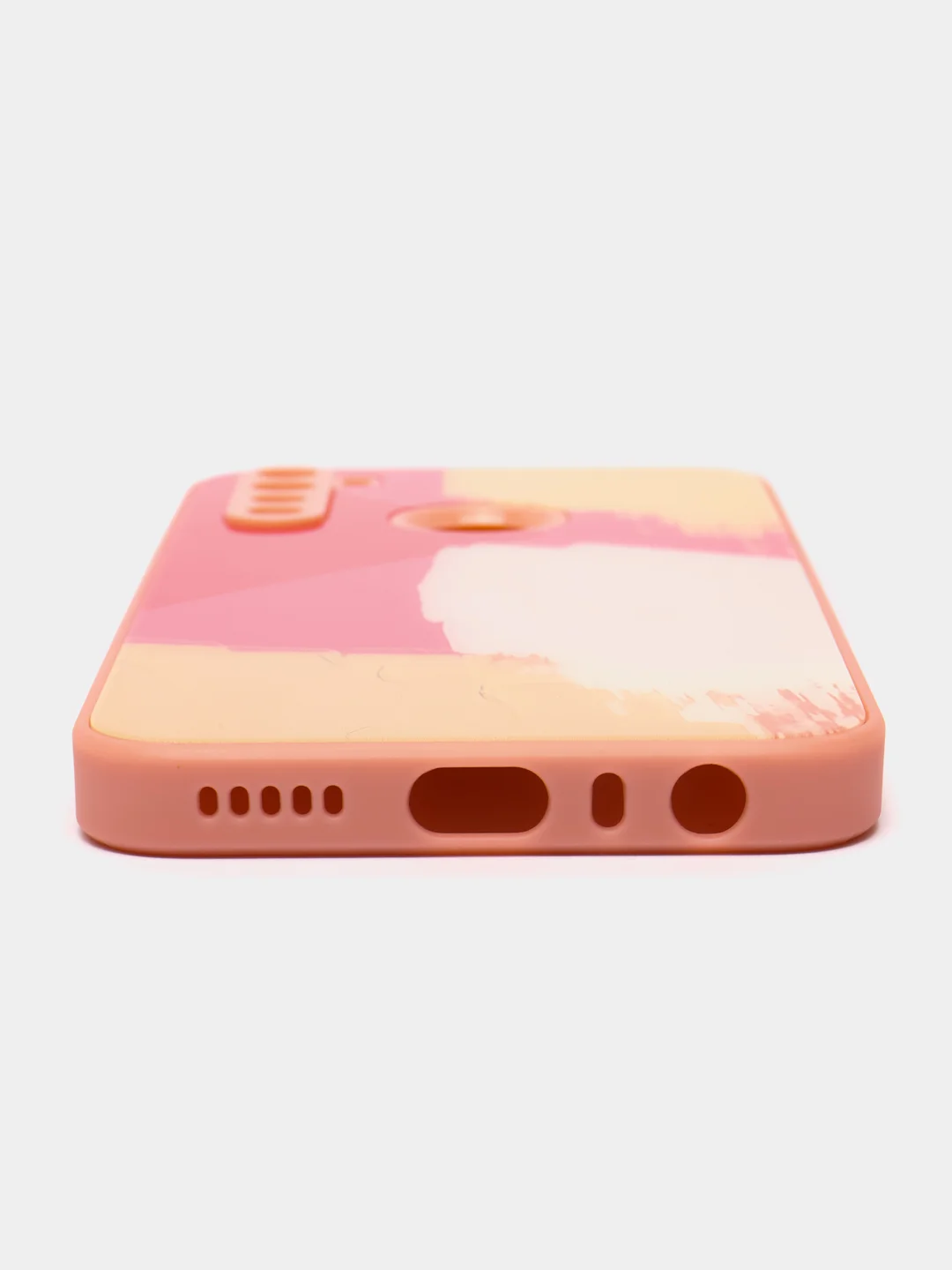 Пастельно-коралловый силиконовый чехол с защитой камеры Xiaomi Redmi Note 8 21 рисунком,из органического стекла