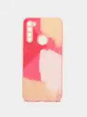 Пастельно-коралловый силиконовый чехол с защитой камеры Xiaomi Redmi Note 8 21 рисунком,из органического стекла
