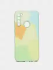 Золотой силиконовый чехол с защитой камеры Xiaomi Redmi Note 8 21 рисунком,из органического стекла