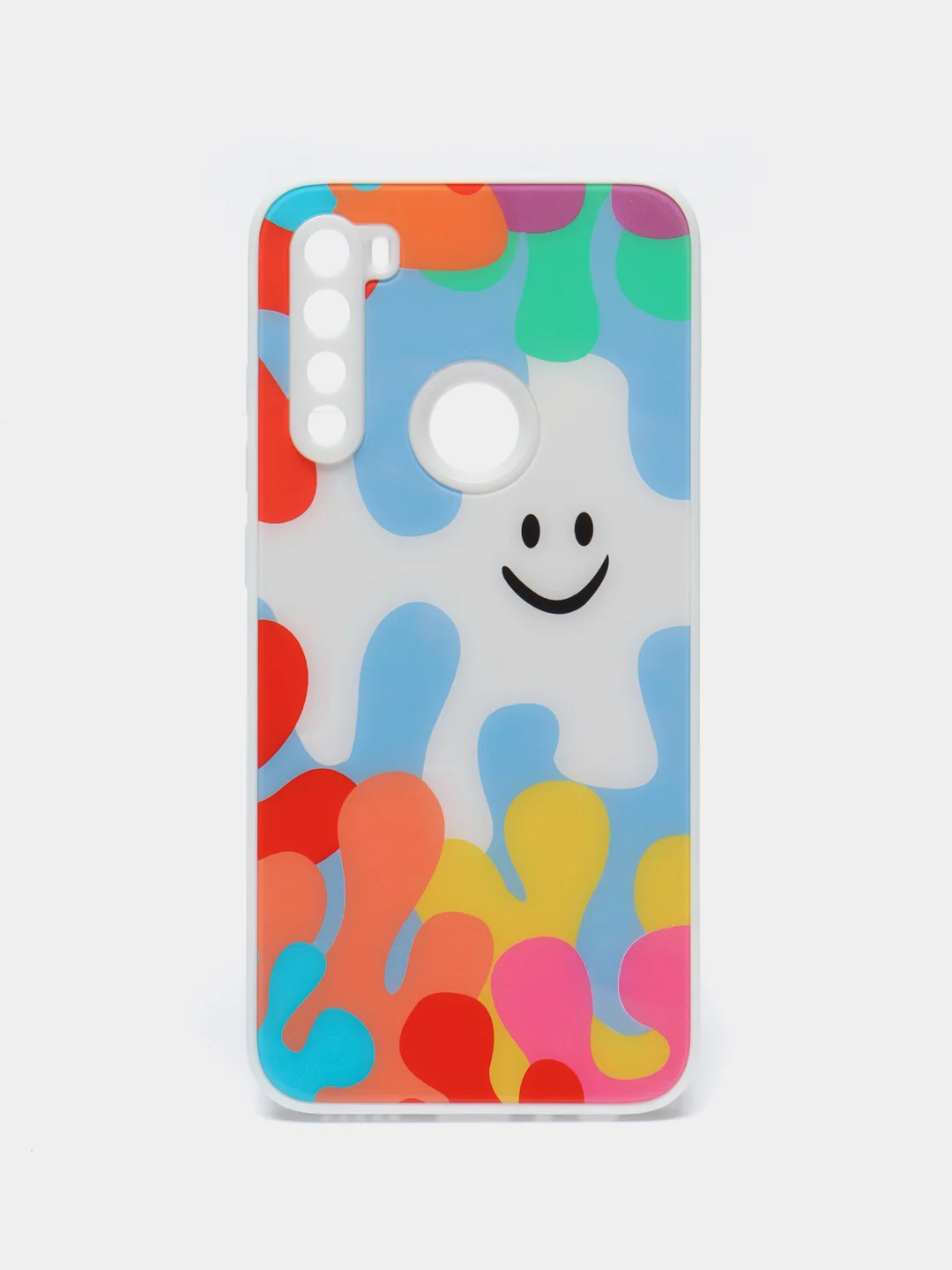 Белый силиконовый чехол с защитой камеры Xiaomi Redmi Note 8 21 рисунком,из органического стекла