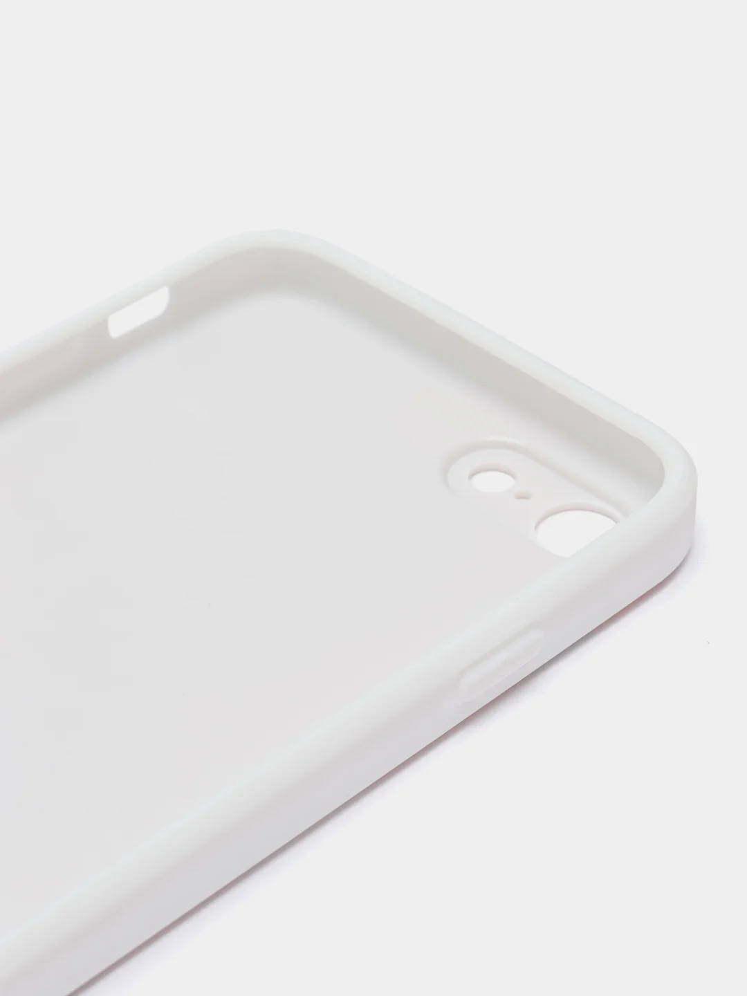 Белый силиконовый чехол с защитой камеры для iPhone 7, 8, 13/Pro/Max,с рисунком из органического стекла