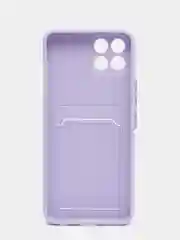 Сиреневый силиконовый чехол для Infinix Smart 6 HD (Смарт 6 Хд), с карманом для карт