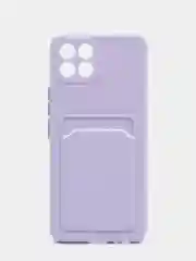 Сиреневый силиконовый чехол для Infinix Smart 6 HD (Смарт 6 Хд), с карманом для карт