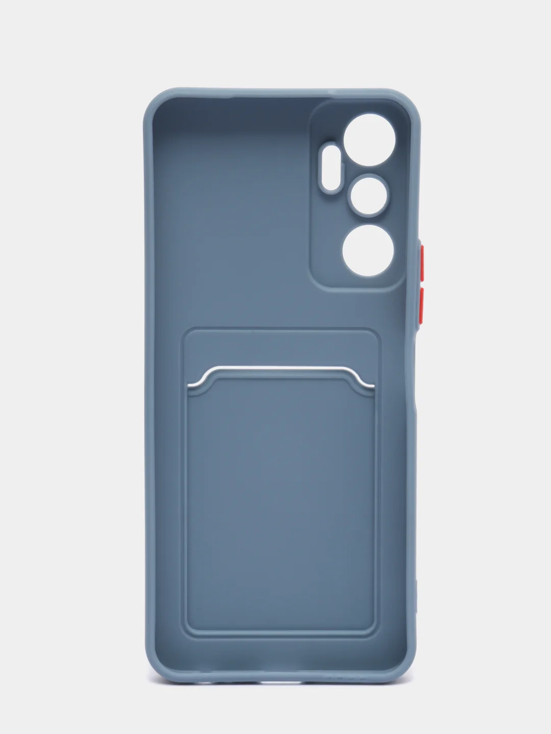 Синий меланж силиконовый чехол Infinix HOT 20 4G Инфиникс Хот 20 4 Джи, с карманом для карт, прозрачный