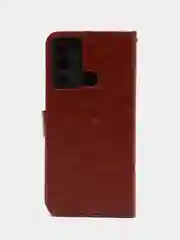 Багровый чехол-книжка с магнитной застежкой для Infinix HOT 12i (Инфиникс Хот 12 ай)