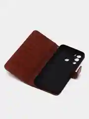 Багровый чехол-книжка с магнитной застежкой для Infinix HOT 12i (Инфиникс Хот 12 ай)