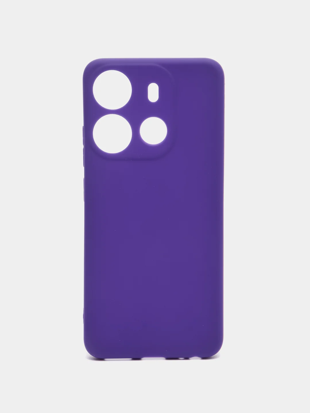 Фиолетовый чехол для Tecno Spark Go 2023 и Tecno Pop 7 Pro силиконовый, матовый, с защитой камеры