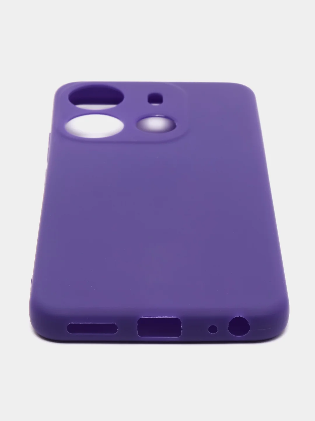 Фиолетовый чехол для Tecno Spark Go 2023 и Tecno Pop 7 Pro силиконовый, матовый, с защитой камеры