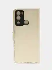 Золотой чехол-книжка с магнитной застежкой для Infinix HOT 12i (Инфиникс Хот 12 ай)