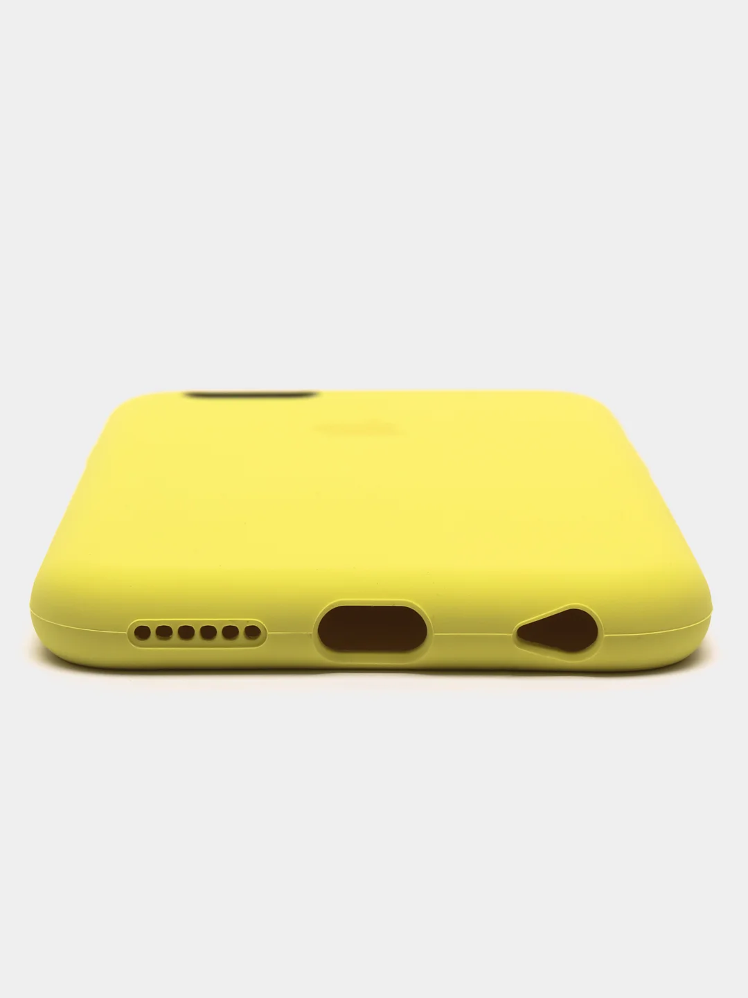 Желтый чехол для iPhone 12, 7+, 12 Pro Max, 11 Pro Max, XS Max, Silicone Case, с закрытым низом