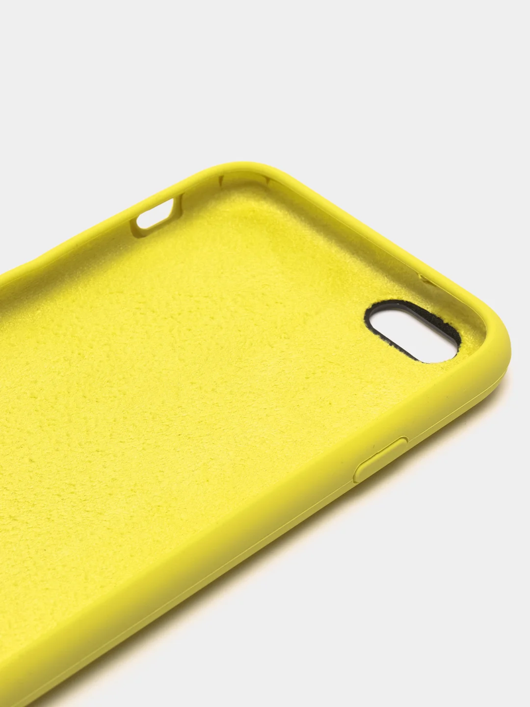 Желтый чехол для iPhone 12, 7+, 12 Pro Max, 11 Pro Max, XS Max, Silicone Case, с закрытым низом