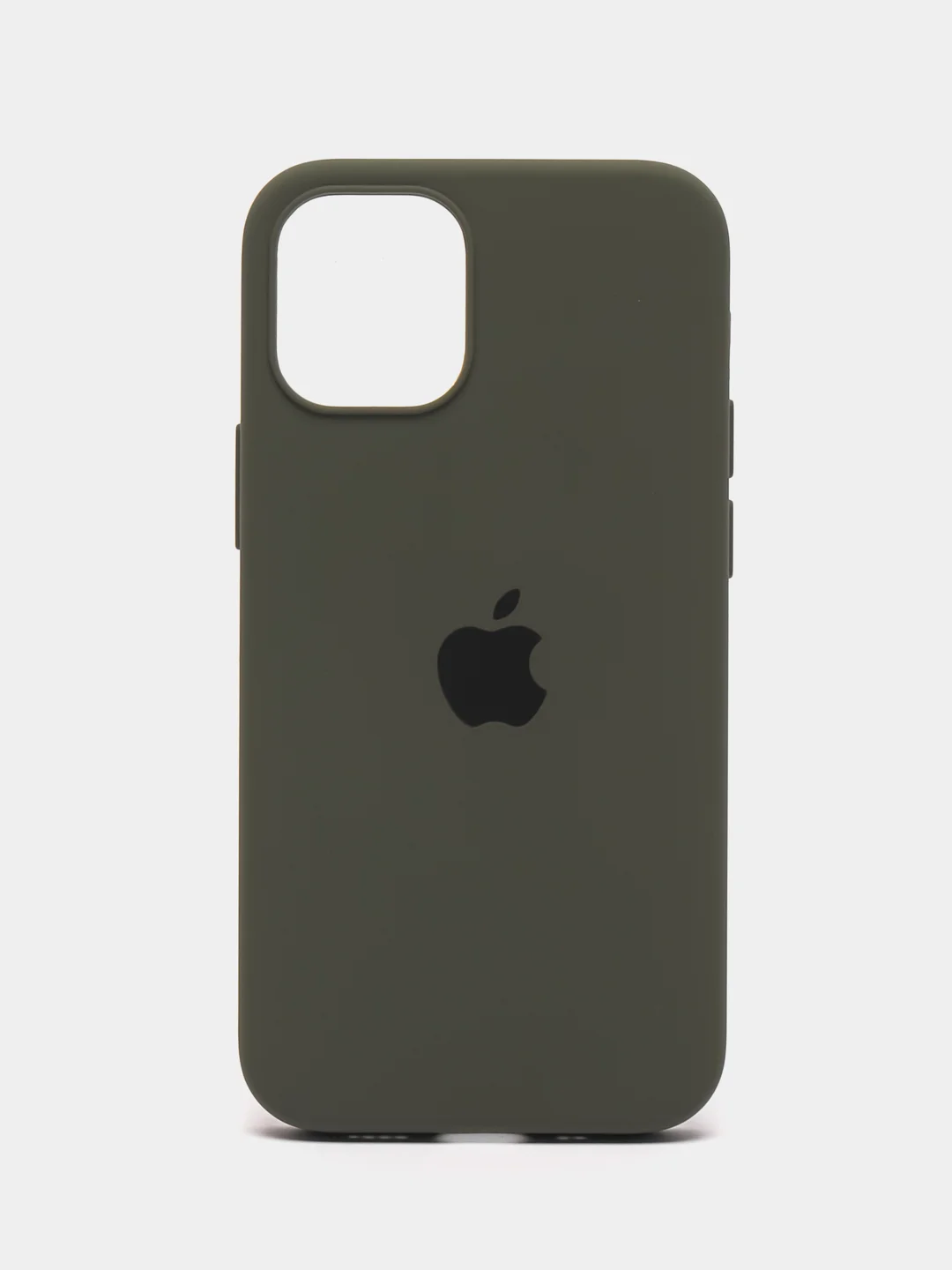 Зелёный хаки чехол для iPhone 12, 7+, 12 Pro Max, 11 Pro Max, XS Max, Silicone Case, с закрытым низом