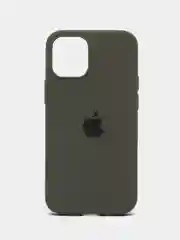 Зелёный хаки чехол для iPhone 12, 7+, 12 Pro Max, 11 Pro Max, XS Max, Silicone Case, с закрытым низом