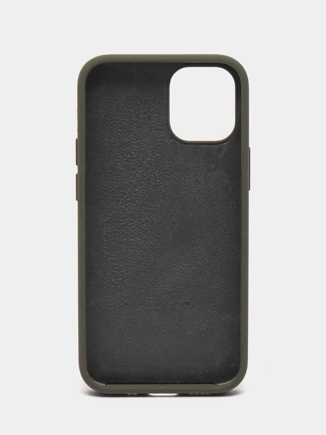 Зелёный хаки чехол для iPhone 12, 7+, 12 Pro Max, 11 Pro Max, XS Max, Silicone Case, с закрытым низом