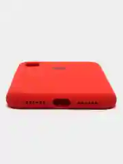 Красный чехол для iPhone 12, 7+, 12 Pro Max, 11 Pro Max, XS Max, Silicone Case, с закрытым низом