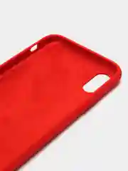 Красный чехол для iPhone 12, 7+, 12 Pro Max, 11 Pro Max, XS Max, Silicone Case, с закрытым низом
